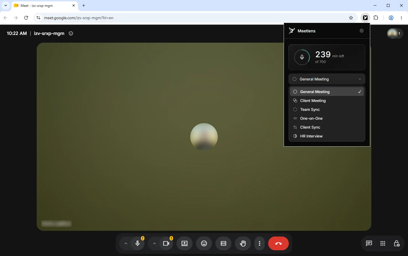 list of report layouts opened above the Start recording button